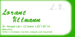 lorant ullmann business card